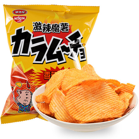台湾地区进口 湖池屋 激辣魔薯香辣芝士味薯片 55克