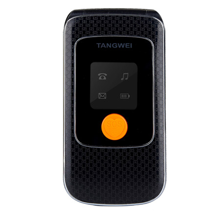 唐为（TANGWEI) TW100 GSM 移动/联通2G 老人手机 翻盖手机(双卡双待) 黑色