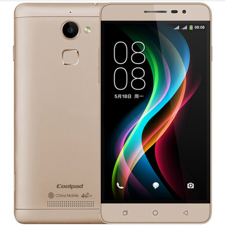 酷派 锋尚PRO Y90D 双卡双待 4G手机 尊荣金 移动4G版 标配