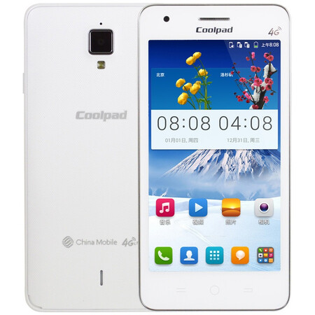 酷派 8702D  移动4G  双卡双待 智能 手机（4G ROM） 白色