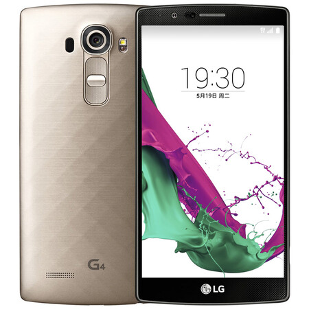 LG G4（H818）闪耀金 国际版 移动联通双4G手机 双卡双待