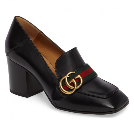 gucci 古奇 古馳女鞋全球購 女式高跟鞋 q00975160 black leather 9.