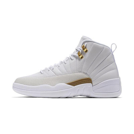 air jordan 12 aj12保罗金扣 限定祥云麂皮男士实战篮球鞋 白色猫头鹰