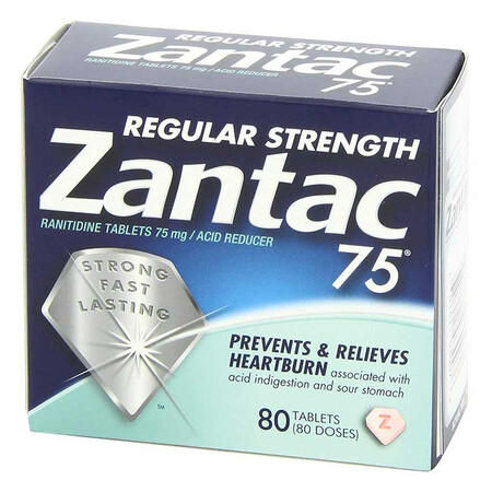 zantac善胃得缓解胃灼热胃酸片75mg 80粒