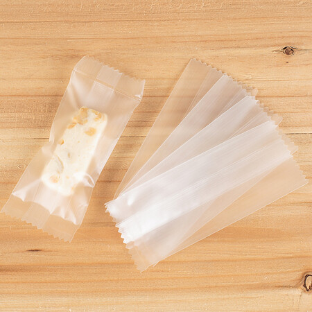 烘焙包装 牛轧糖包装袋 糖纸糖果纸 牛扎糖果袋 机器封口 200枚 透明