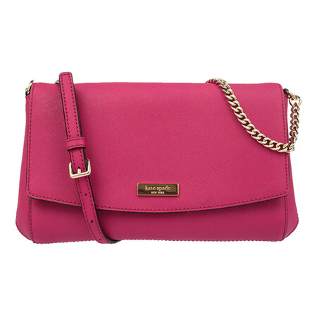 凯特丝蓓 KATE SPADE 皮质玫红色女士单肩斜挎包 W...