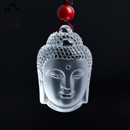 唯慕 白水晶佛头吊坠男女款 附证书