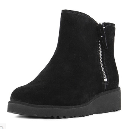 ugg女鞋 新款女士雪地靴时尚经典紧身修型迷你靴 黑色 us 05=36