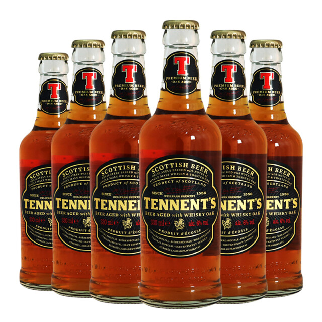 替牌(tennent 威士忌橡木啤酒 组合装 330ml*6瓶 精酿啤酒 英国进口