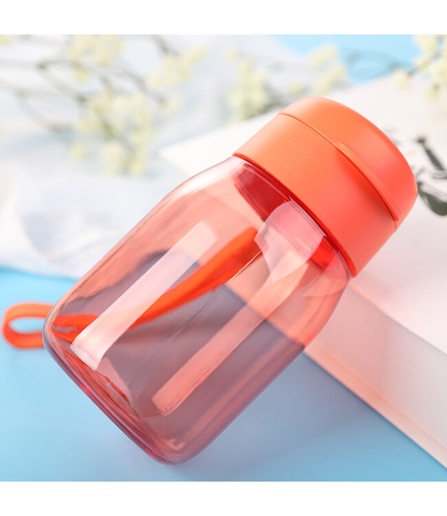 特百惠(tupperware)350ml嘟嘟企鹅杯密封不漏水杯子便携带拎绳可爱