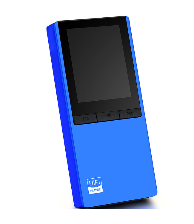 月光宝盒 f108 mp3 mp4 金属蓝色 外放蓝牙hifi无损播放器 双孔耳机