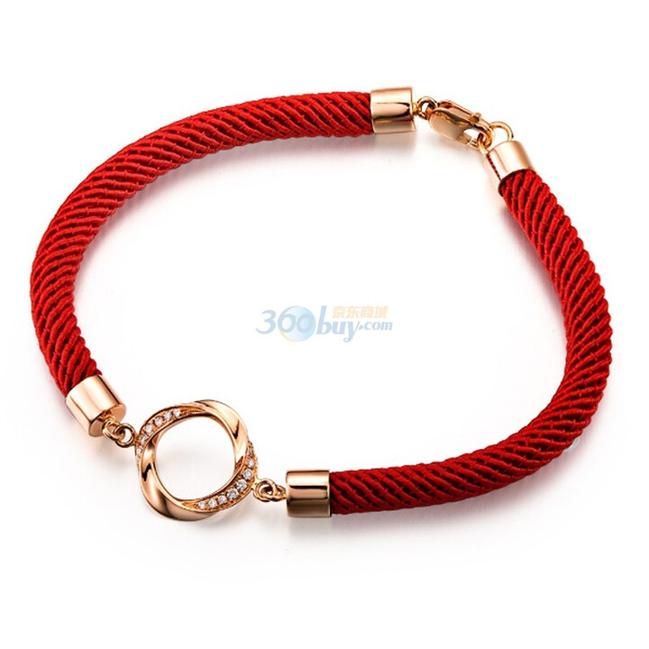 zocai佐卡伊8分k金钻石幸运手链