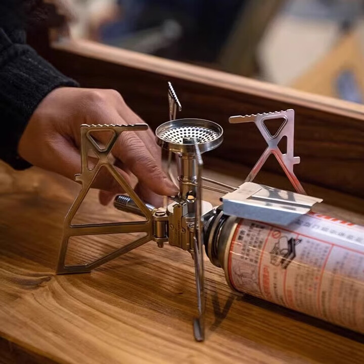 Campingmoon柯曼多功能桥桌露营折叠烧烤铁桌IGT拓展单茶几蜘蛛炉模块单元桌 蝴蝶炉带电子打火