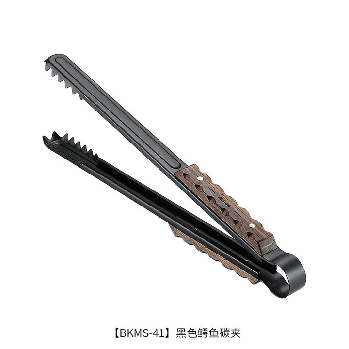 CAMPINGMOON柯曼木炭夹子烧烤工具加强版焚火夹防烫手柄户外防滑捡垃圾夹工具 加长鳄鱼碳夹