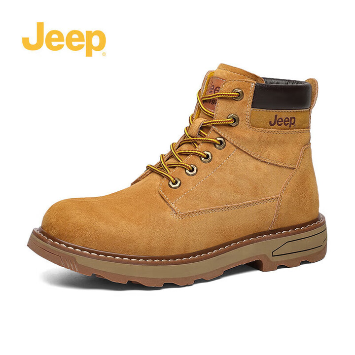 Jeep 吉普马丁靴经典复古大黄靴工装靴男士英伦百搭休闲时尚...
