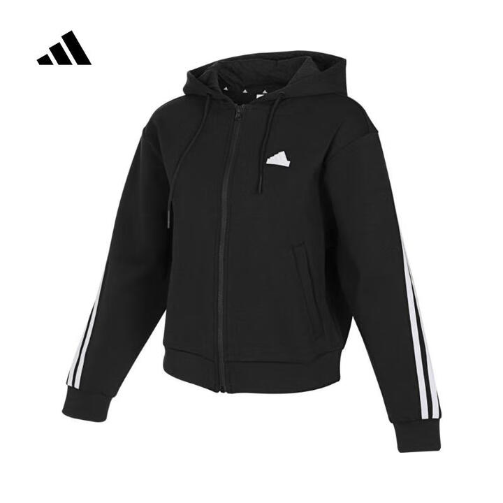阿迪达斯（adidas）2024年女子W FI 3S FZ HD夹克 IN9475 M【图片 价格 品牌 报价】-京东