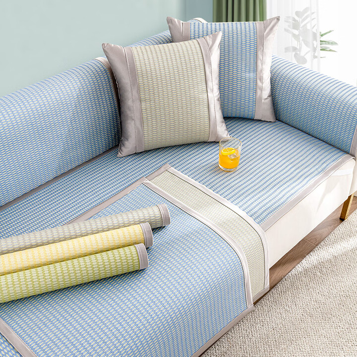 兰丽坊夏季凉席沙发垫草席凉垫子夏坐垫简约夏天款坐垫子贵妃位可定制