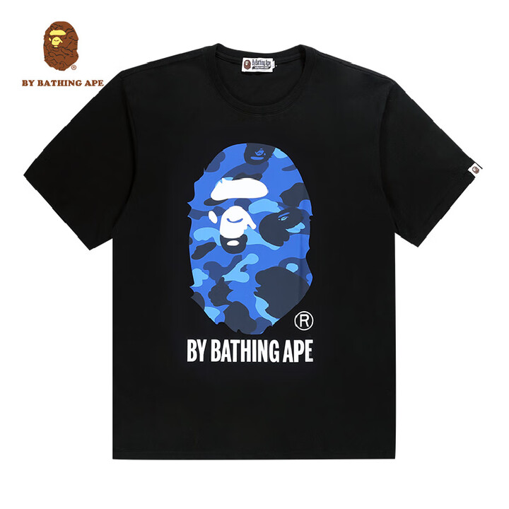 Bape Duck BAPE DUCK潮牌夏季短袖t恤男生大码宽松半袖体恤上衣潮 24041黑色 XL【图片 价格 品牌 报价】-京东