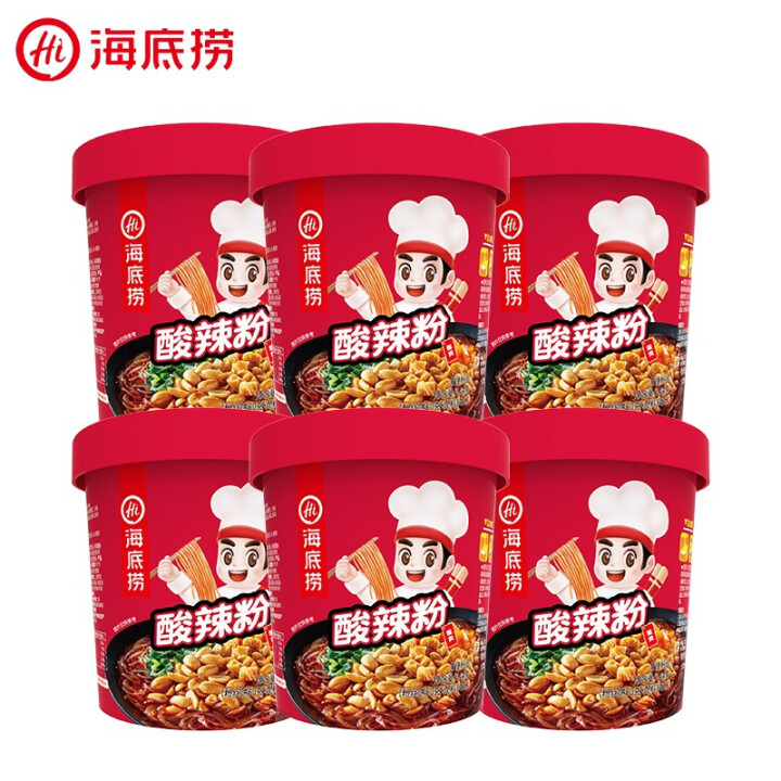 海底捞酸辣粉冲泡方便速食夜宵免煮米线加班宿舍零食懒人即食粉丝...