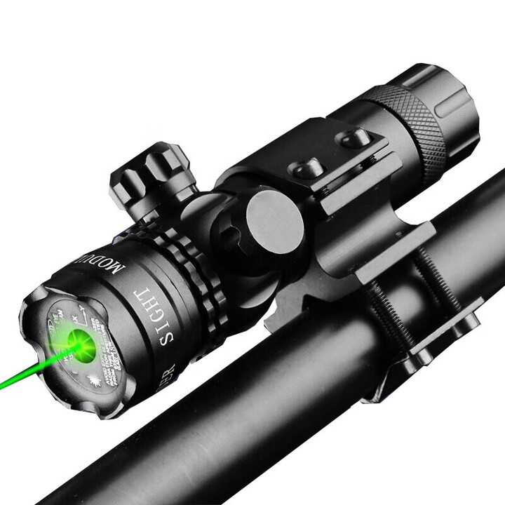 野丛林 95激光瞄准器 夜间射J瞄准检查镜上下左右含万能管夹绿色激光