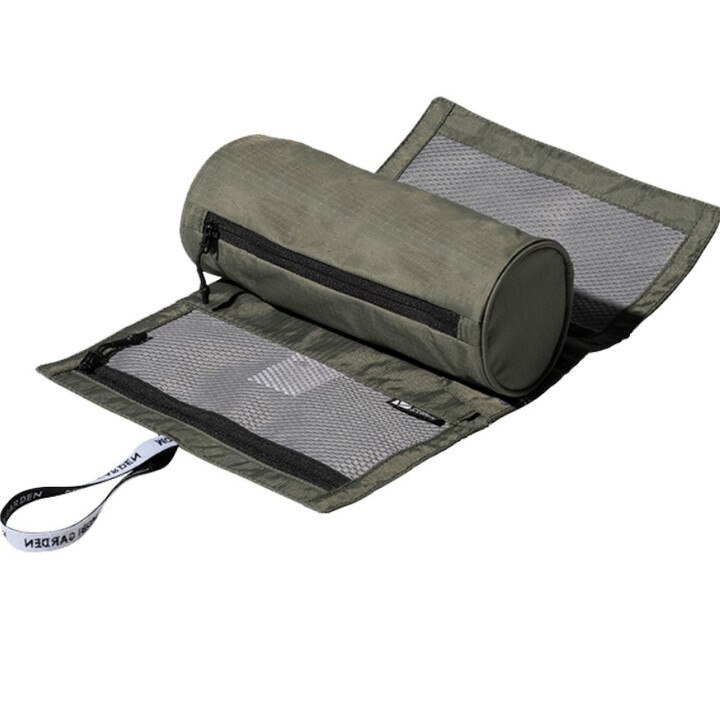 牧高笛便携式户外旅行打卷洗漱包 打卷洗漱包橄榄绿 干湿分离