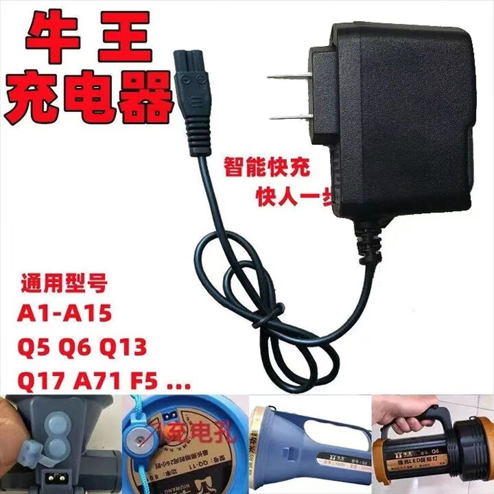 牛王A2 Q2 A71 Q13 A9 Q7 Q5 F5 Q6 Q17头灯手提探照灯锂电充电器 牛王双孔小充电器【10MM】 普通款