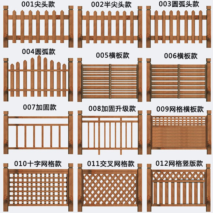 宜花宜木 定制防腐木栅栏围栏户外别墅庭院室外木头围墙护栏院子木质栅栏 定制围栏2【图片 价格 品牌 报价】-京东