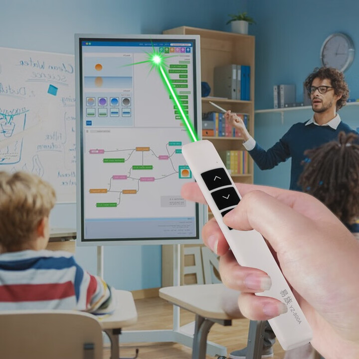 易族（YIZU） 易族YZ-800A绿光翻页笔/黑屏全屏/LED屏液晶屏指示清晰PPT翻页笔 白色