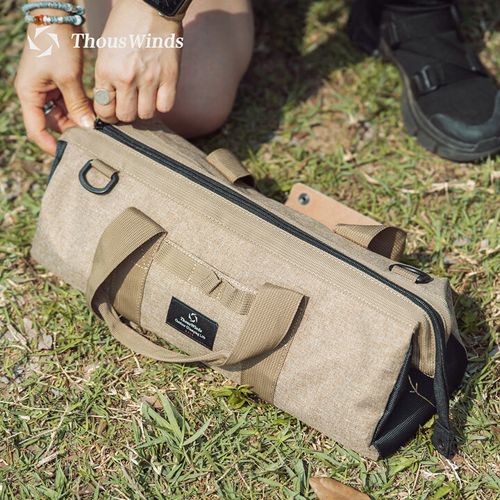 THOUS WINDS千风户外帐篷工具收纳包营钉风绳锤子地钉收纳袋露营工具包杂物包 营钉工具收纳包 卡其