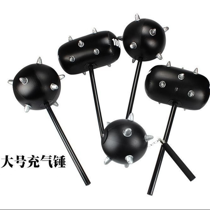 悄悄鹿聪多多pvc充气狼牙棒锤玩具85大号充气婚庆表演演出 1个大号
