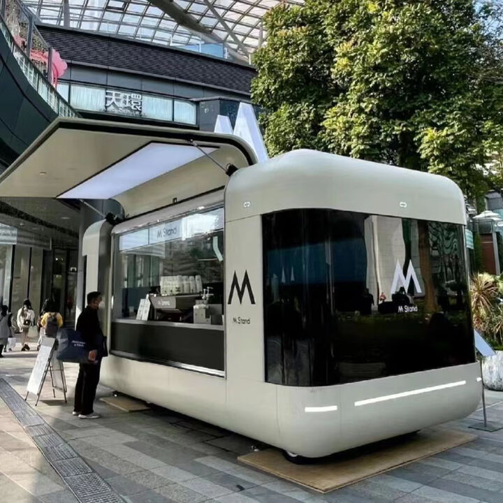 新款网红餐车云仓款地摊牵引仓移动餐厅酒吧商用多功能小吃车景区 任意定制 下单前联系客服，默认发配件