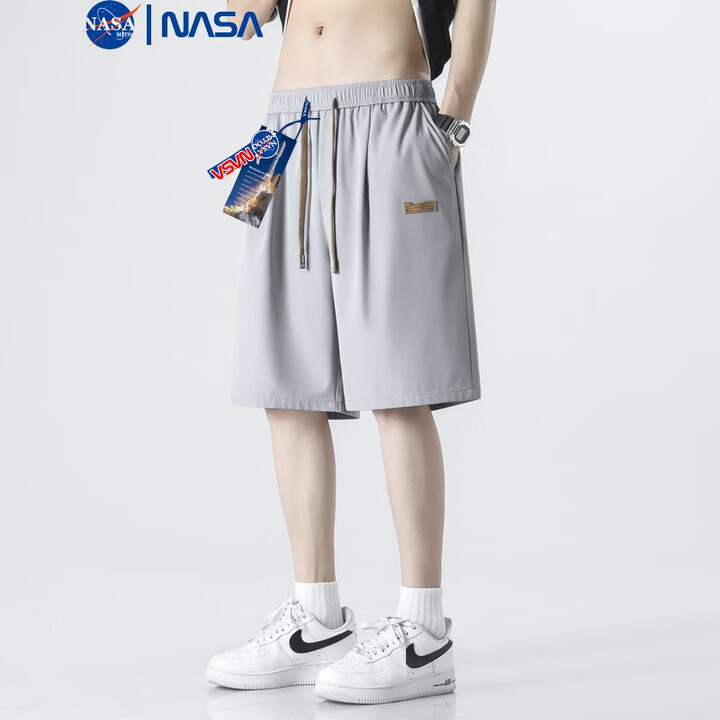 NASAMITOO速干短裤男士2023夏季新款韩版潮直筒宽松...