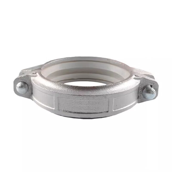 镀锌涂塑管件衬塑沟槽钢卡抱箍镀锌饮用给水管银白色卡箍管箍接头 dn