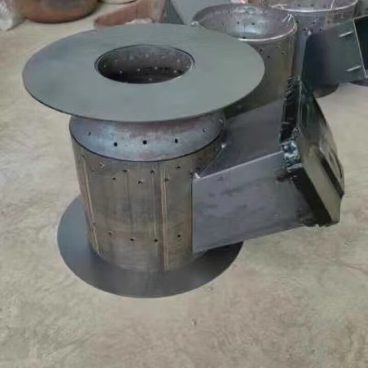 婕茵桐无烟气化炉内胆侧面开口煤气罐改装户外室内节能气化炉烧柴烧煤气 气化内胆+柴火门+封板