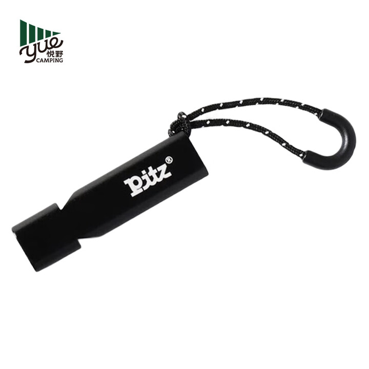 悦野 X Pitz户外露营求生口哨野外应急装备铝合金救生口哨黑化 黑色-口哨