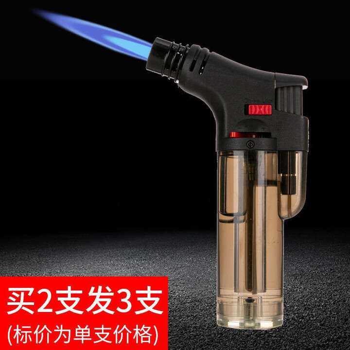 防风打火机气体直冲焊枪雪茄香薰点火器充气艾灸点火枪点烟器喷枪黑色