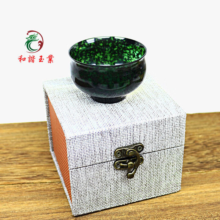 酒泉夜光杯藏玉药王石酒泉夜光杯武山鸳鸯玉祁连玉敦煌夜光杯茶杯 1只 黑色圆融杯礼盒装(口径8高4.【图片 价格 品牌 报价】-京东