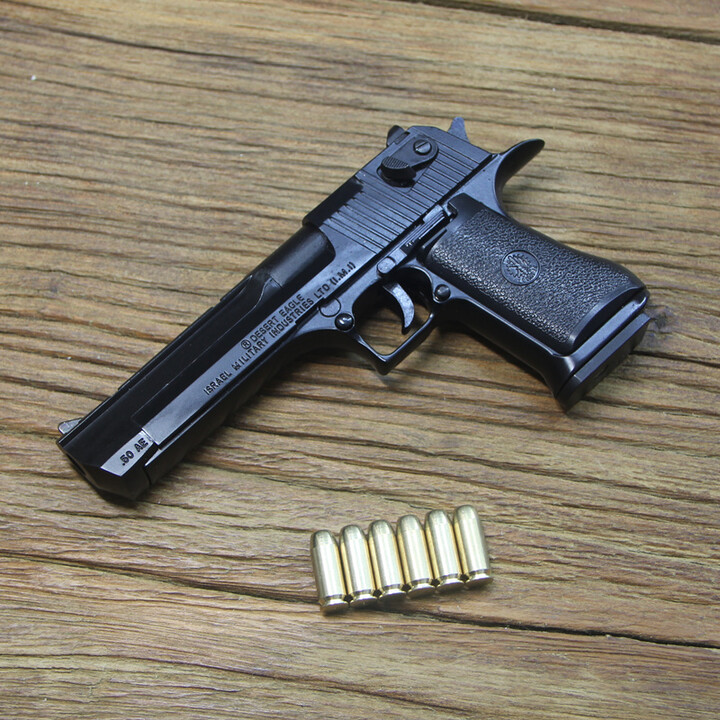 战术虎军迷收藏模型1：2.05缩小合金玩具礼物亲子互动拆装摆件手动抛壳战友退伍男友纪念工艺品银黑2色 黑色+合金箱