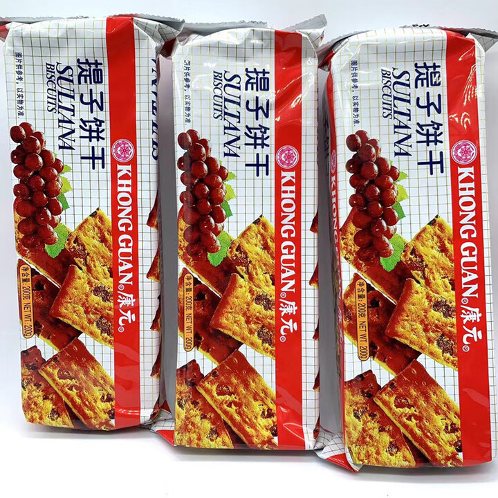 康元饼干提子饼干200g袋装老品牌父母爱吃代餐饼干午后茶点食品 200克提子口味3包【图片 价格 品牌 报价】-京东