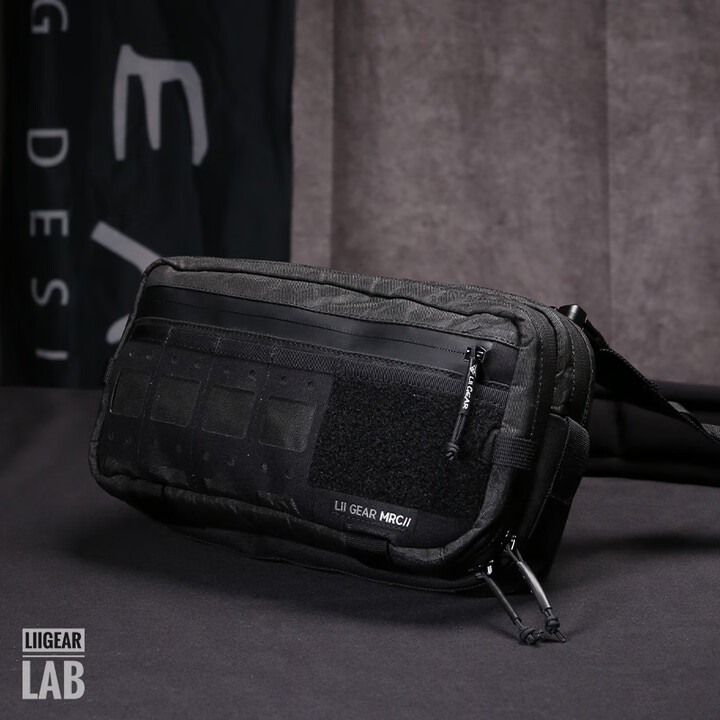 LiiGearliigear官方控制先生二代单肩包黑色大力马新品胸包多功能 黑色大力马 无规格