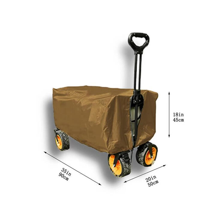 仰朋营地车防雨罩户外手推车露营车折叠野营车蚊罩雨棚防蚊帐凉席野餐 标准款 流沙金90*50*45cm 0L