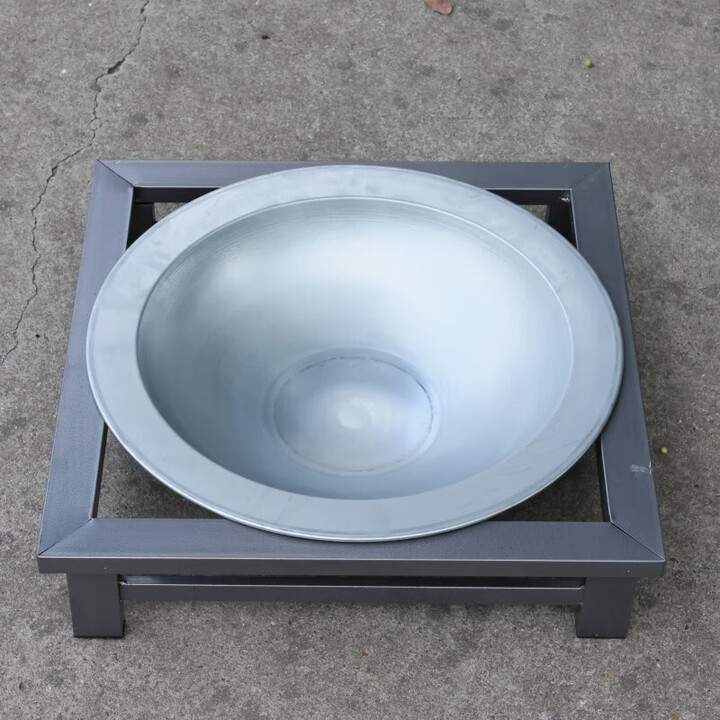 山力士木炭取暖炉户外农村老式铁盆桌碳火盆取暖烤火盆户外围炉煮茶 四边烤火盆【熟铁盆】