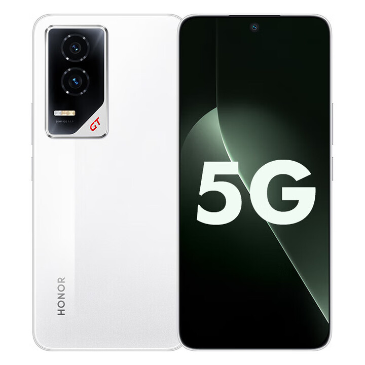 荣耀GT 荣耀幻影引擎 第三代骁龙8旗舰芯 荣耀AI绿洲护眼电竞屏 5G AI 新款 游戏手机荣耀GT 冰晶白 16GB+1TB