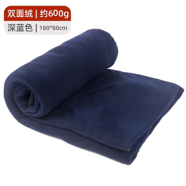 驴小贝户外露营超轻信封式双面抓绒睡袋成人旅行睡袋午休毯酒店隔脏内胆 双面绒深蓝色