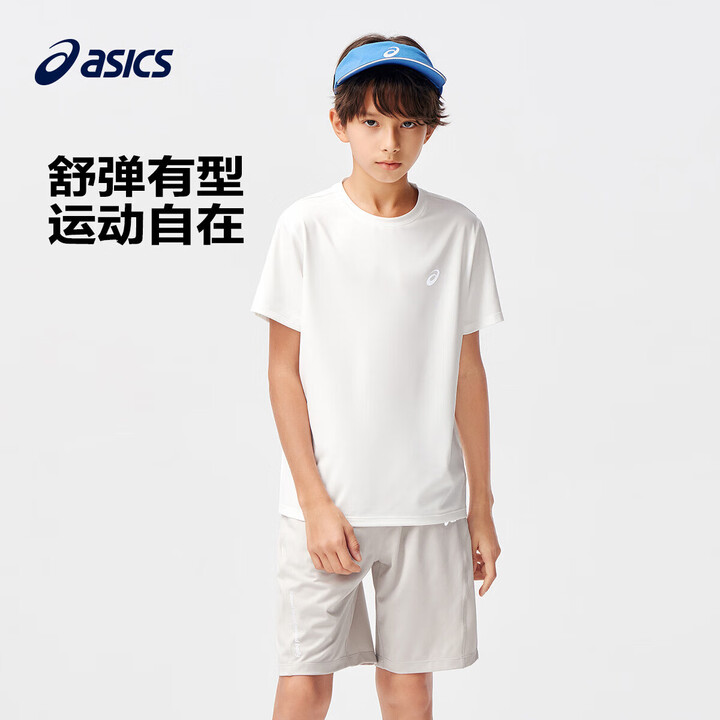 亚瑟士（asics）童装夏季男女儿童吸湿速干舒适弹力短袖T恤...