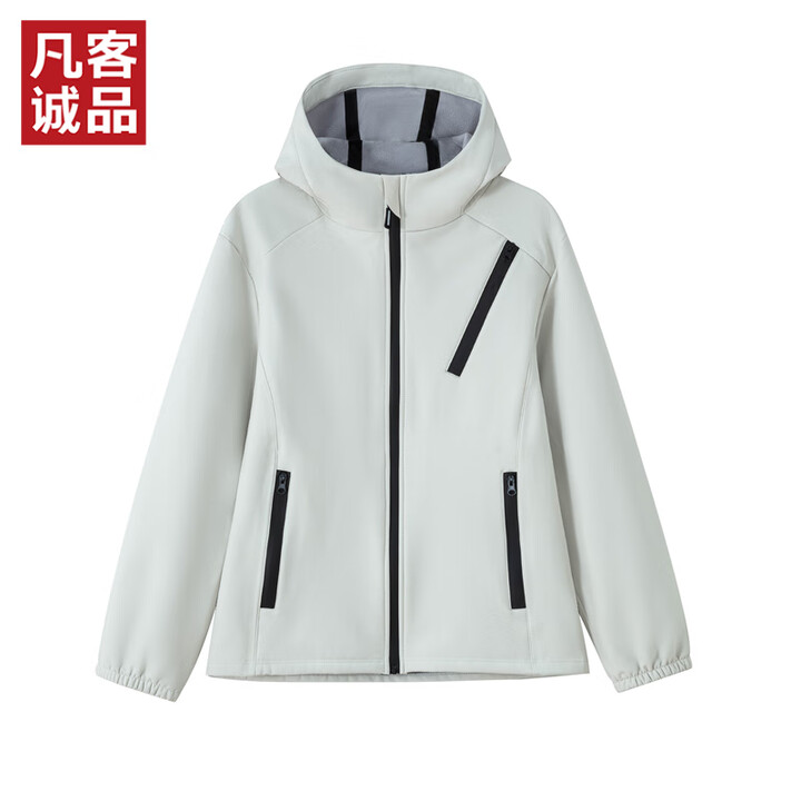 凡客诚品(VANCL)凡客官方店休闲男士透气防水压胶软壳夹克 象牙白 XL【图片 价格 品牌 报价】-京东