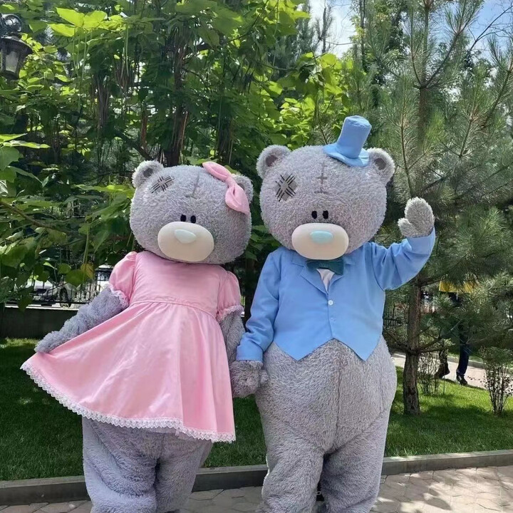 熊卡通人偶服装网红情侣熊求婚表演人穿道具成人玩偶服 女款泰迪熊