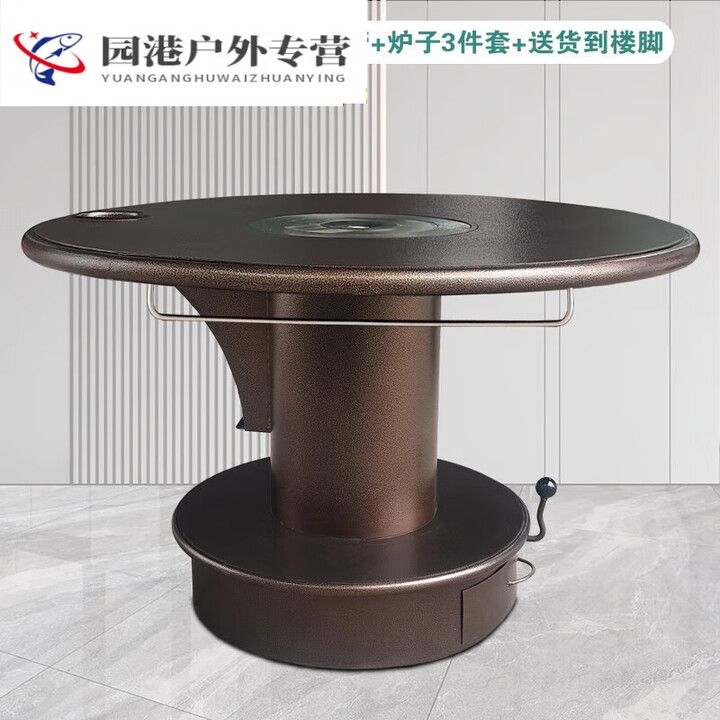 钻后家用气化炉贵州回风炉节能环烧水取暖保煨番薯多功能新款炉 100圆盘气化炉 烧水取暖煨番薯