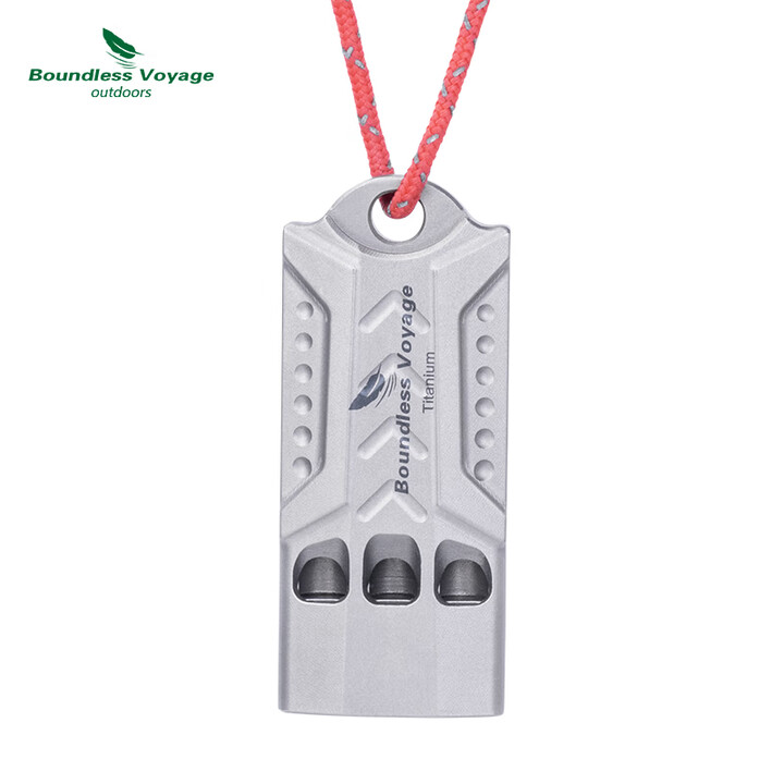 必唯纯钛户外求生口哨轻量便携露营生存野营地震大声挂绳钛哨响亮 Ti9022O（120分贝）