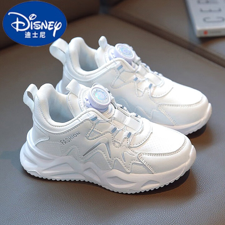 迪士尼disney旋转纽扣女童鞋子2025秋季新款儿童运动鞋春秋跑步女孩
